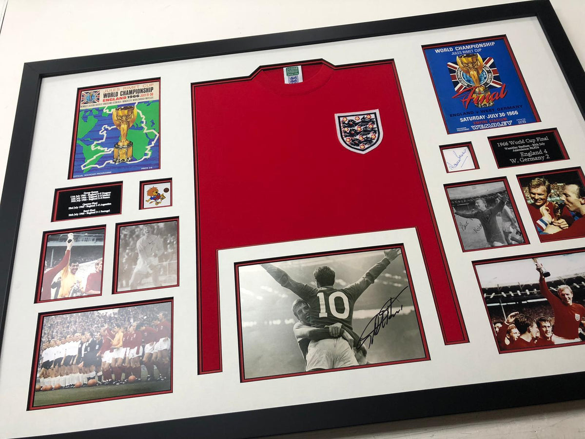 1966 England Signed Replica shirt Frames Central Sports Memorabilia
