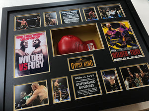Tyson Fury Signed Glove and Framed vs Wilder - Unfinished Business!