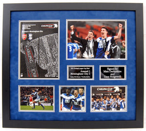 Liam Ridgewell and Matt Derbyshire Double Signed Birmingham City Carling Cup Frame