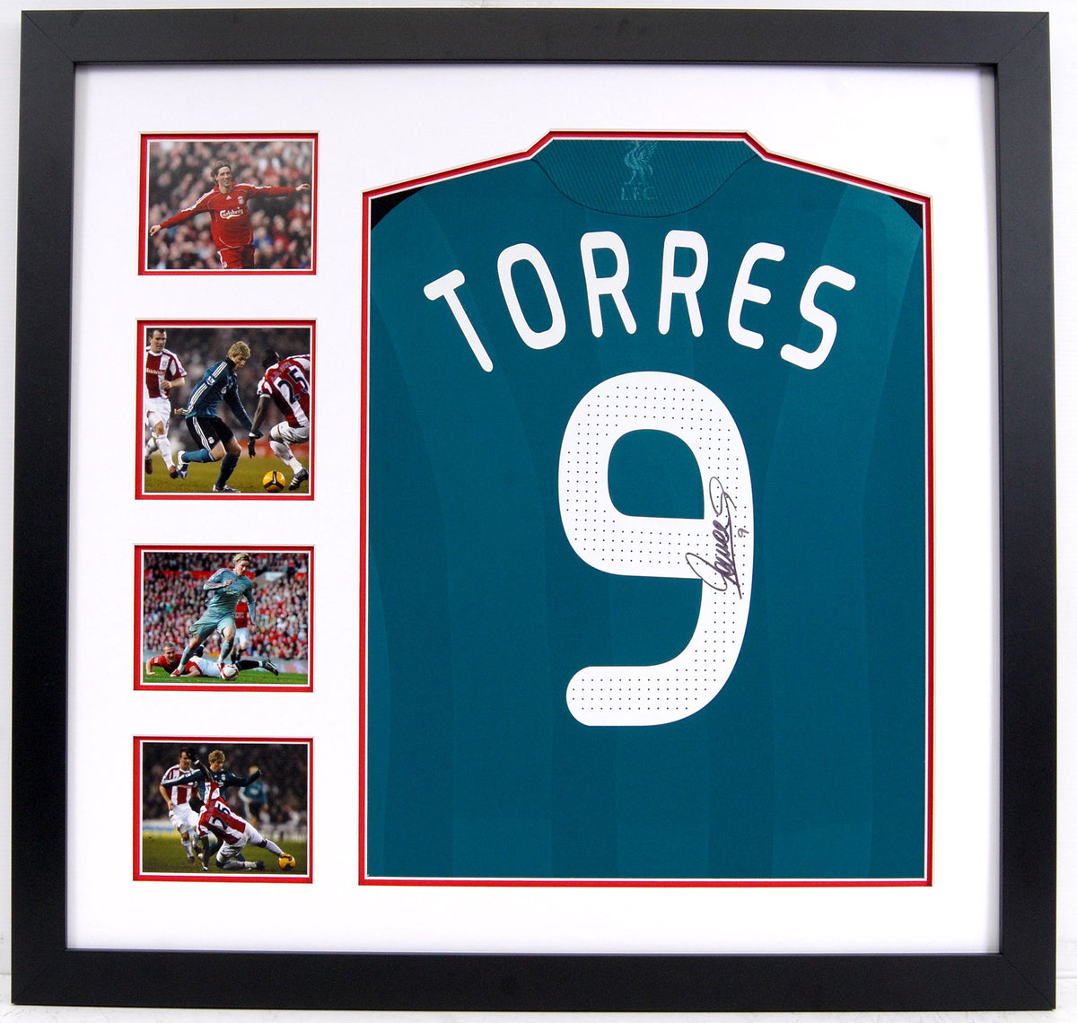 Fernando Torres Liverpool FC Signed and Framed Shirt Central