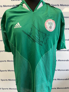 Nwankwo Kanu Match Worn and Signed Nigeria shirt 2004-2006.
