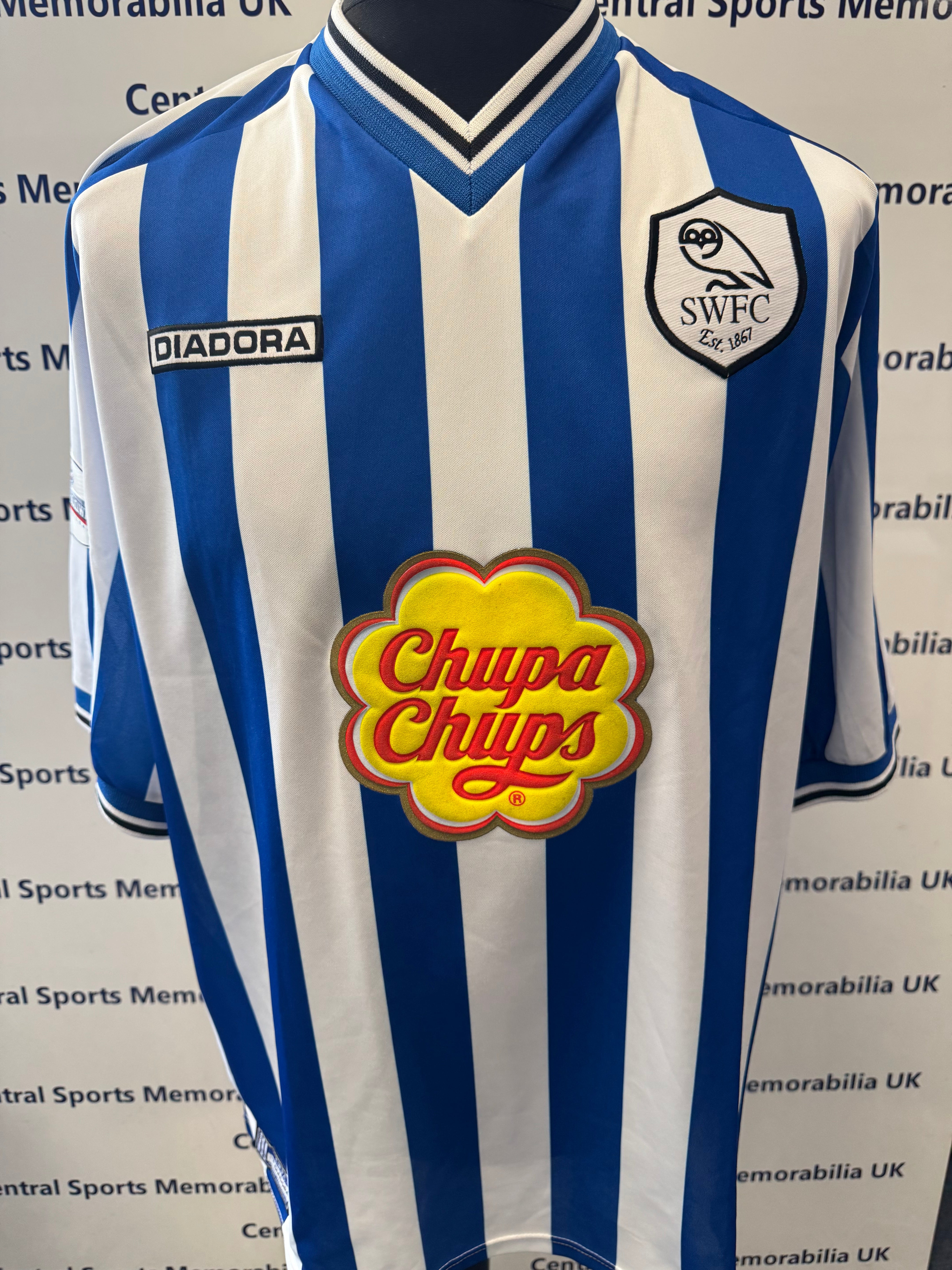 Sheffield Wednesday Match Worn Shirt 2001-2002 - Andy Hinchliffe