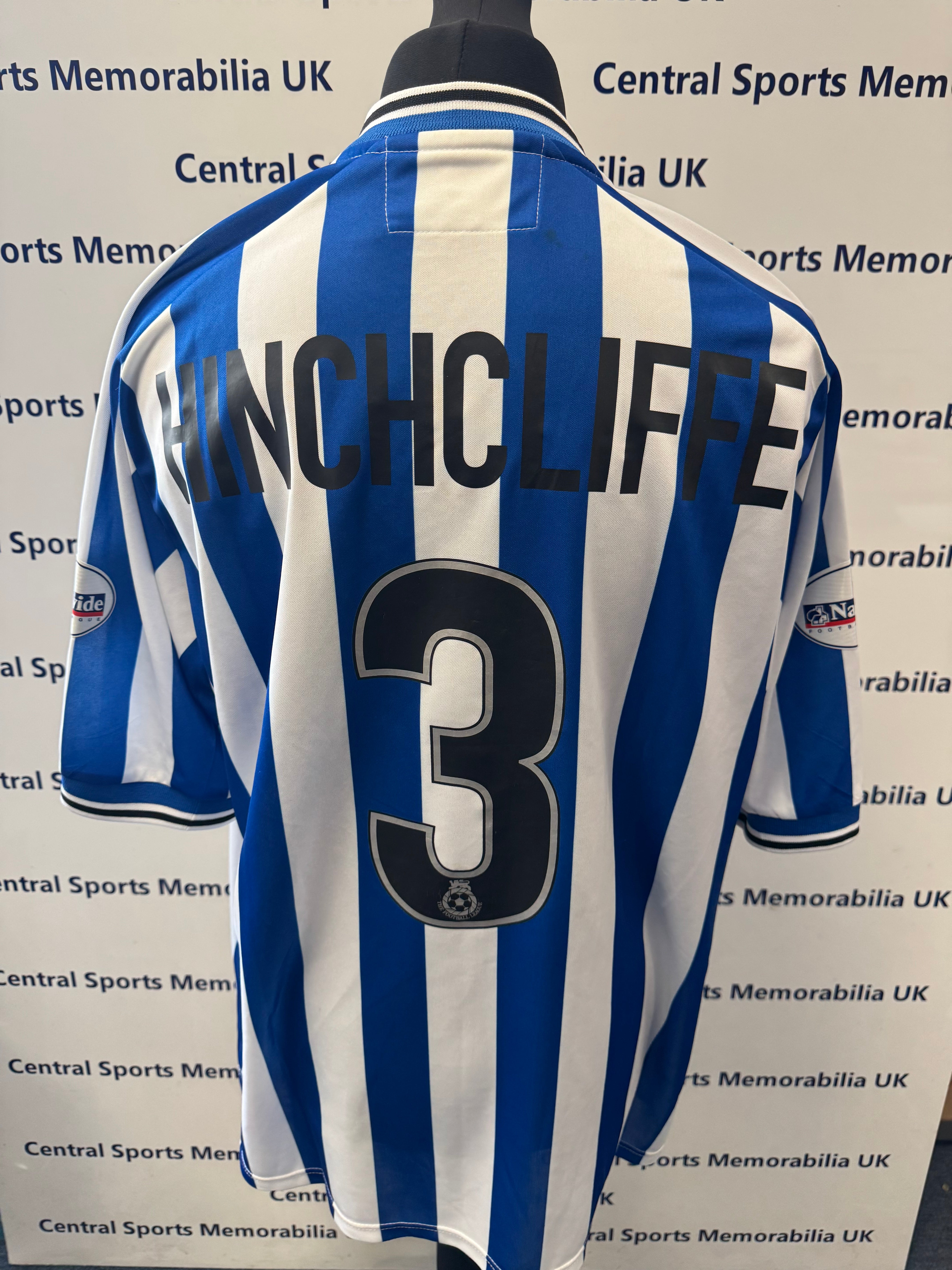 Sheffield Wednesday Match Worn Shirt 2001-2002 - Andy Hinchliffe