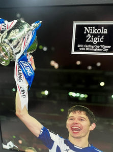 Nikola Zigic Birmingham City Signed Carling Cup Frame - Completely bespoke!