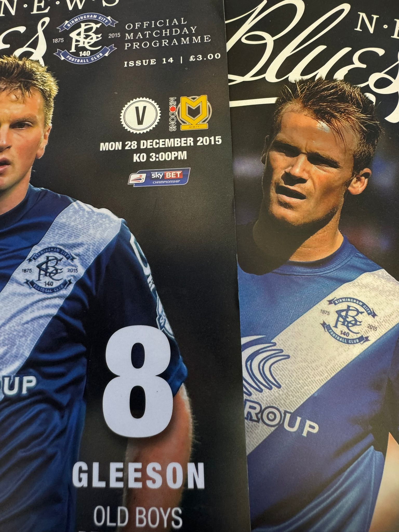 Birmingham City Programmes Home & Away 2015-2016