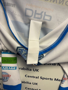 Steve Chalmers Game Worn Jersey with fight strap, fully signed on rear - Play off winning season