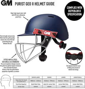 GM Cricket Helmet Purist GEO II - Brand new, priced to clear. Adult and Junior