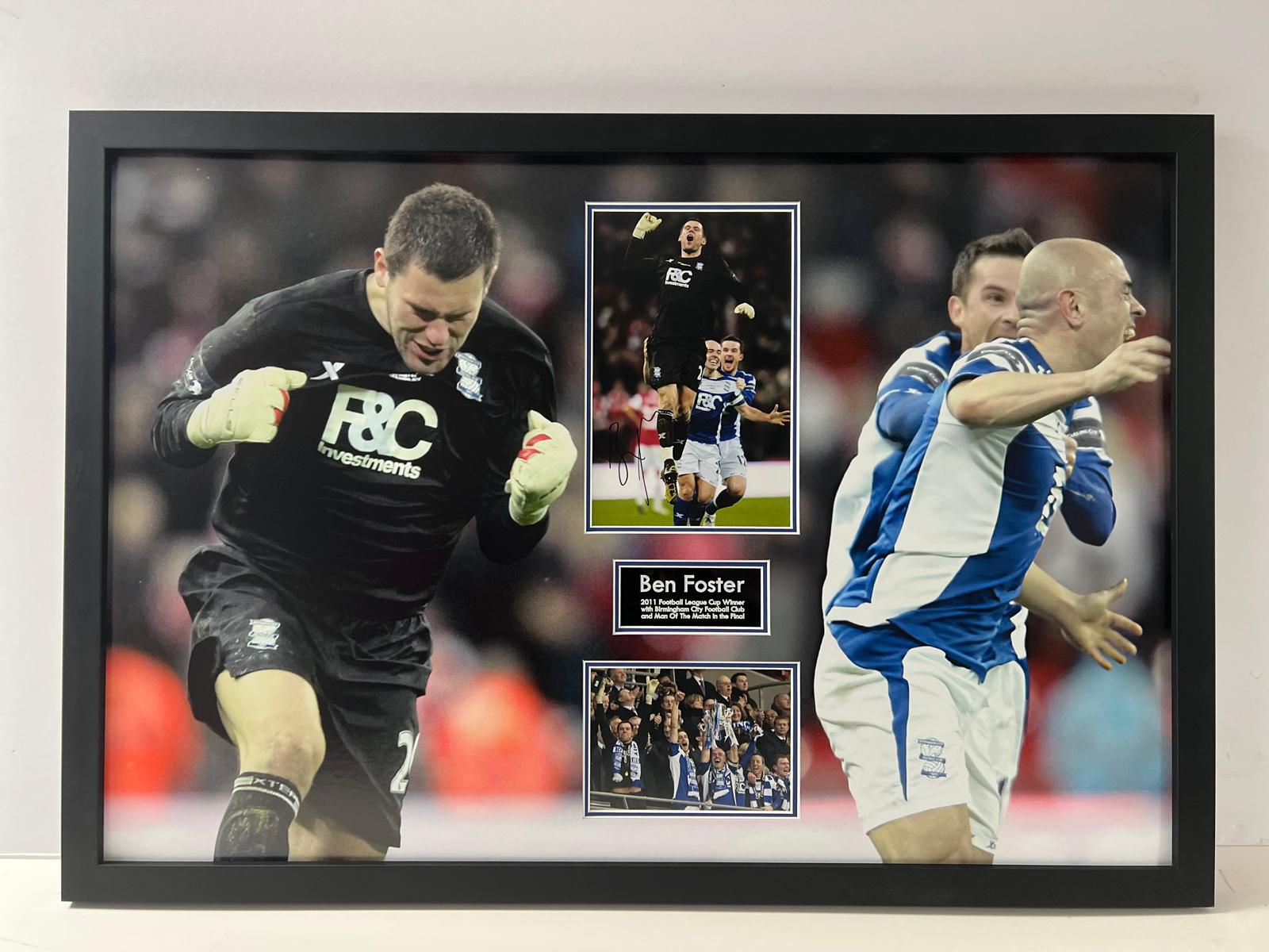 Ben Foster Signed 2011 Carling Cup Man of the Match Frame - One off frame