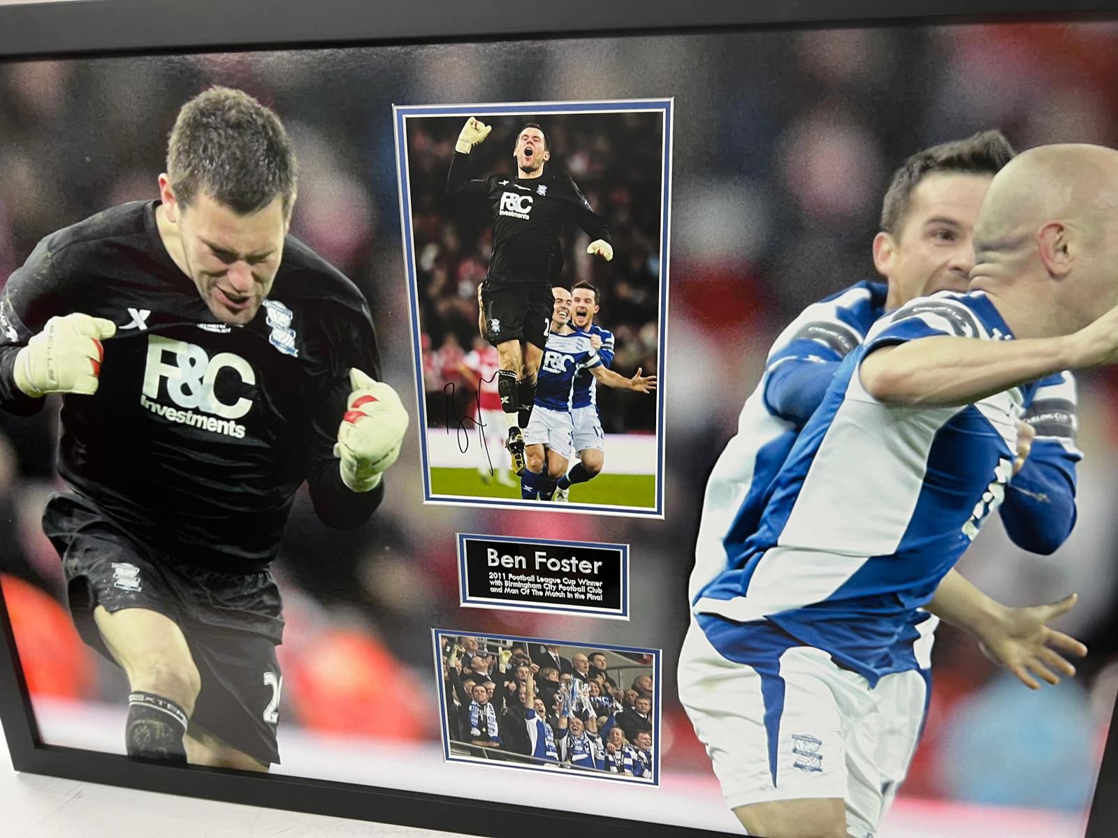 Ben Foster Signed 2011 Carling Cup Man of the Match Frame - One off frame