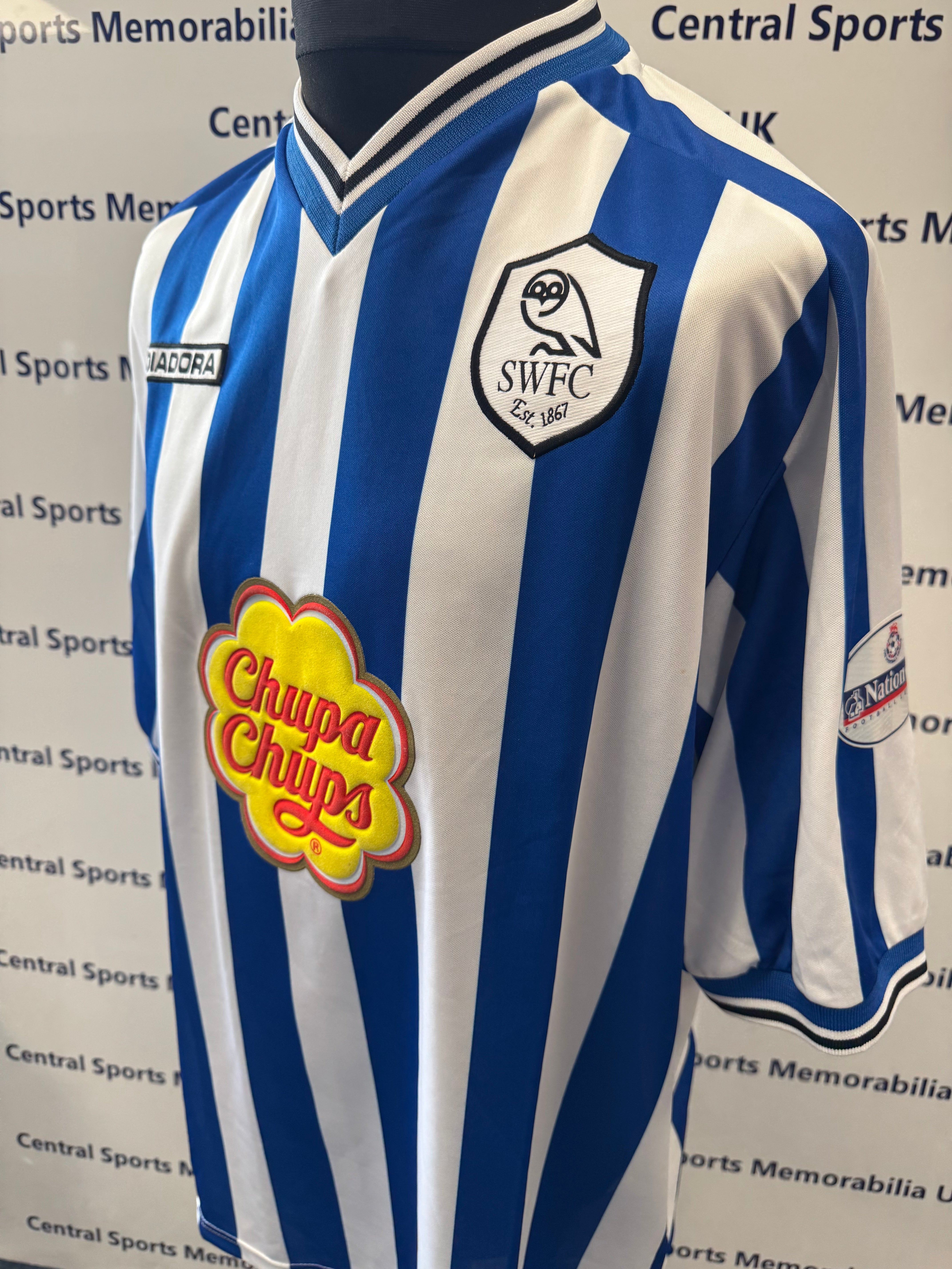 Sheffield Wednesday Match Worn Shirt 2001-2002 - Andy Hinchliffe