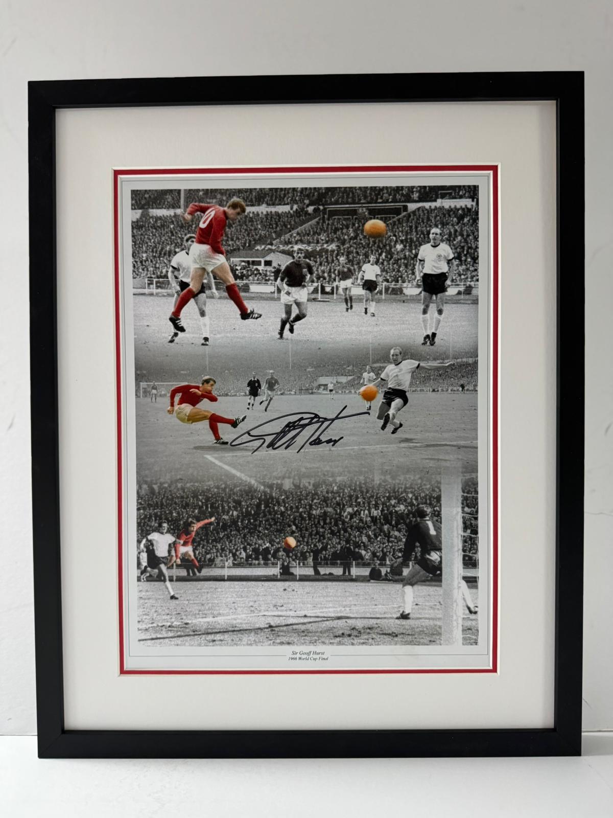 * NEW * Geoff Hurst Signed 1966 World Cup Winners Frame with COA