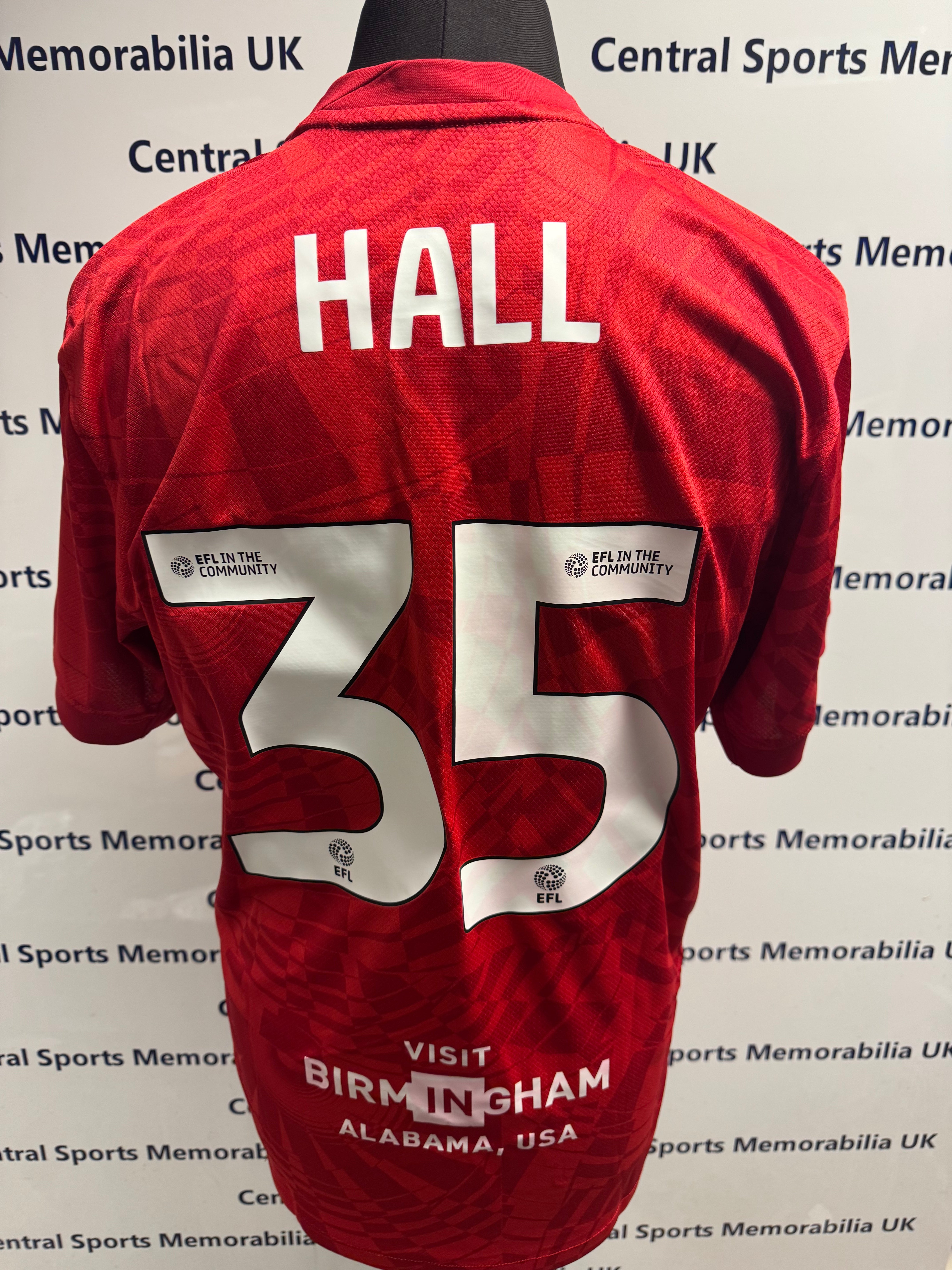 George Hall Birmingham City 2025-2026 Match Issue / Prepared Shirt - Away