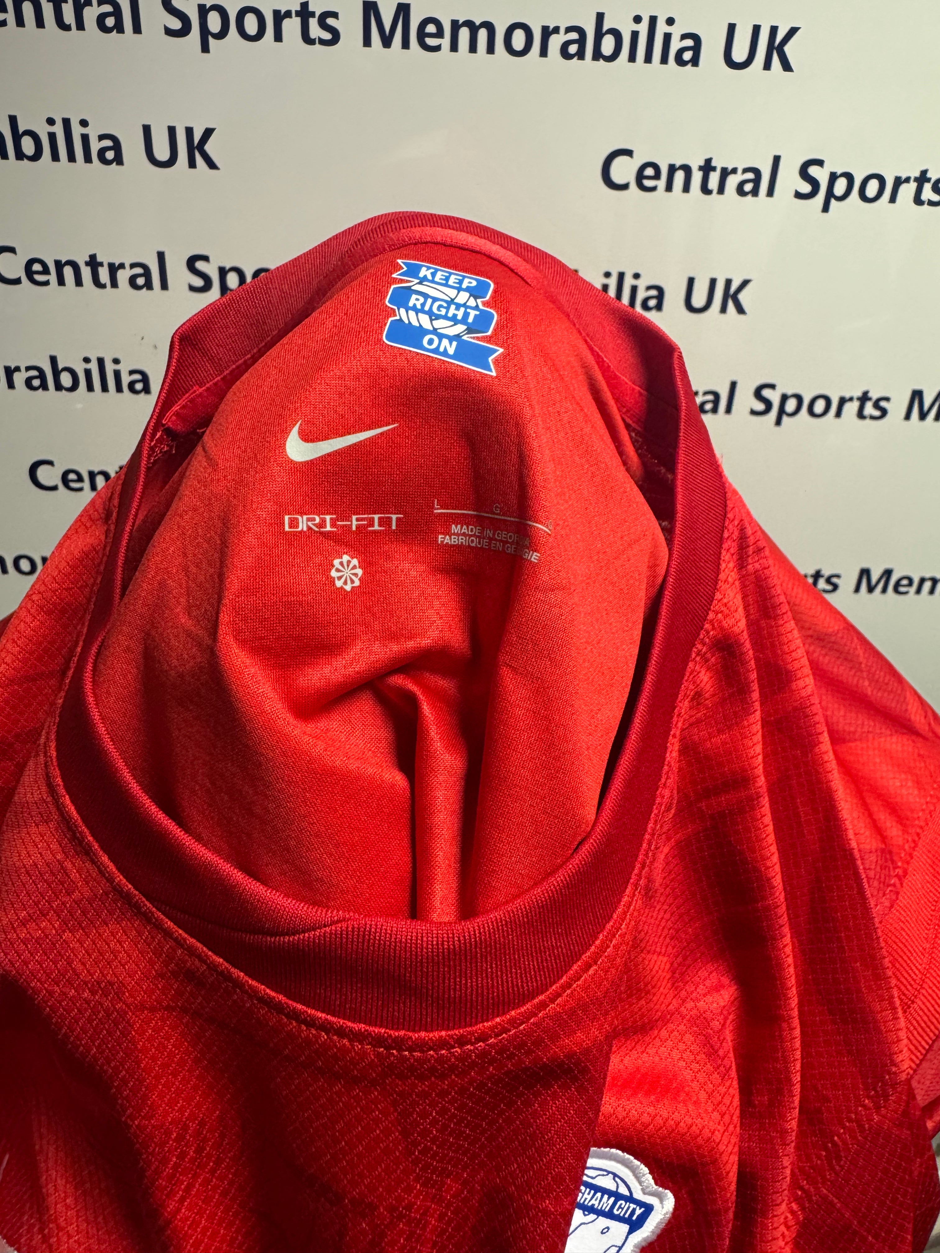 George Hall Birmingham City 2025-2026 Match Issue / Prepared Shirt - Away