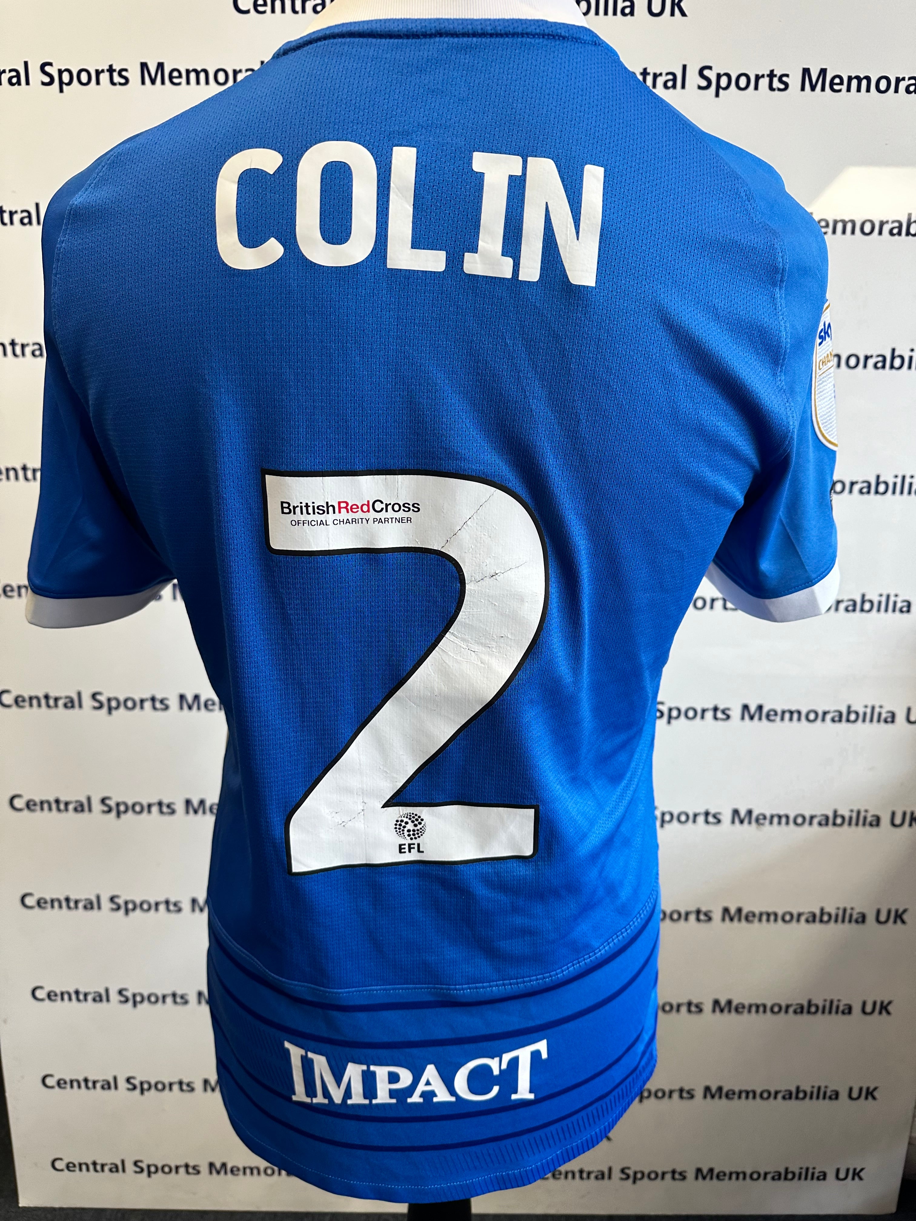 Birmingham City Match Worn Shirt Maxime Colin Poppy Shirt 11/11/22