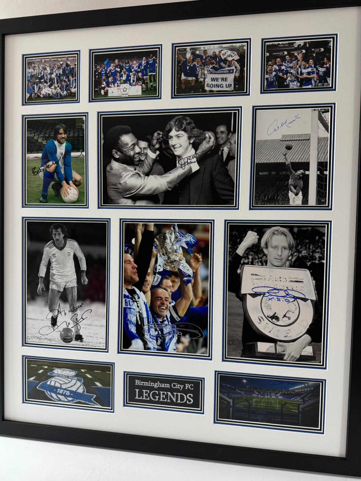 Birmingham City FC - LEGENDS Frame - A one off frame signed by 6 Blues legends