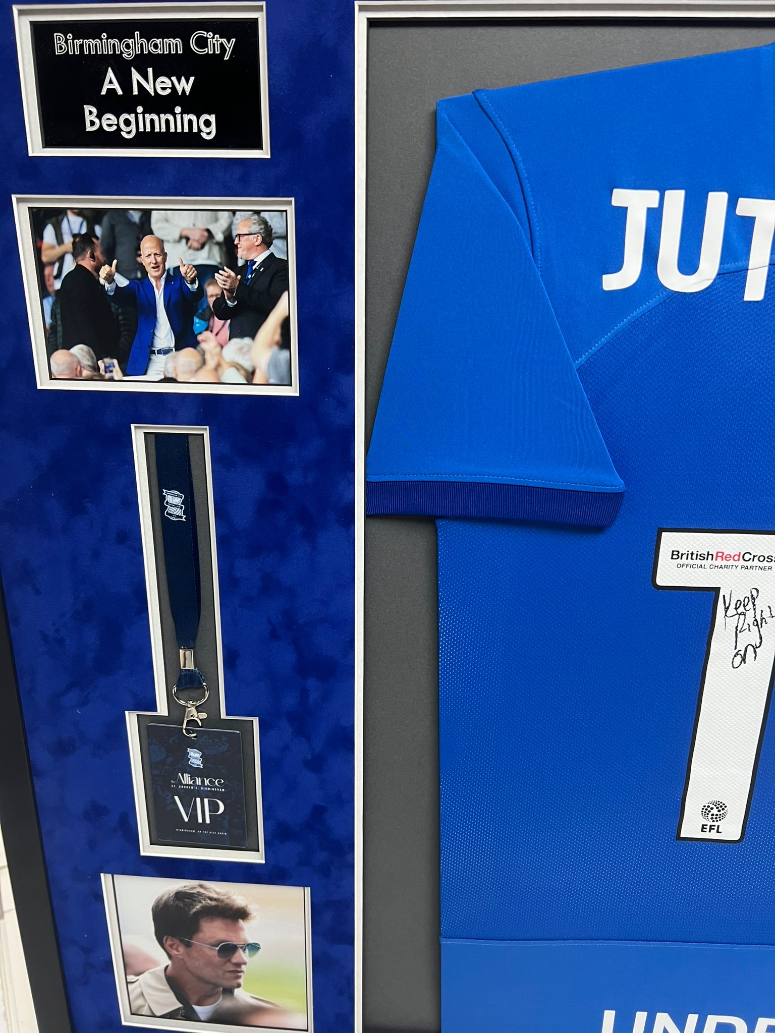 Birmingham City "A New Beginning" Frame including a signed match worn Lukas Jutkiewicz shirt