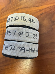 Chris Bruton 3 hat trick pucks from 2015-2016 play off Semi Final, all signed and taped