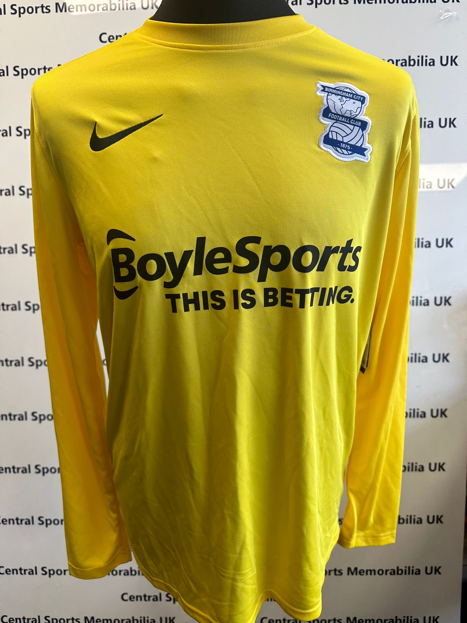 TO CLEAR! Birmingham City Goalkeeper Shirt - Size Large Adult - Player Issue