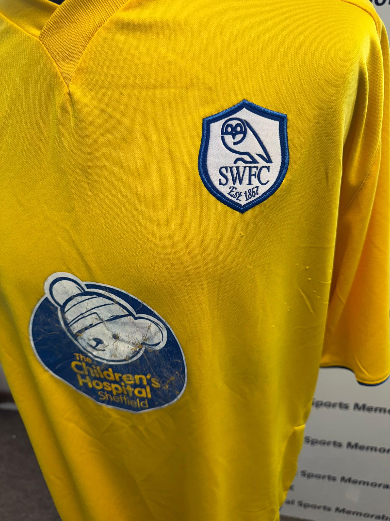Sheffield Wednesday Match Worn Football Shirt 2009/2010: Darren Purse with COA