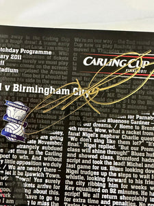 2011 Carling Cup Final Programme Signed by Captain Stephen Carr