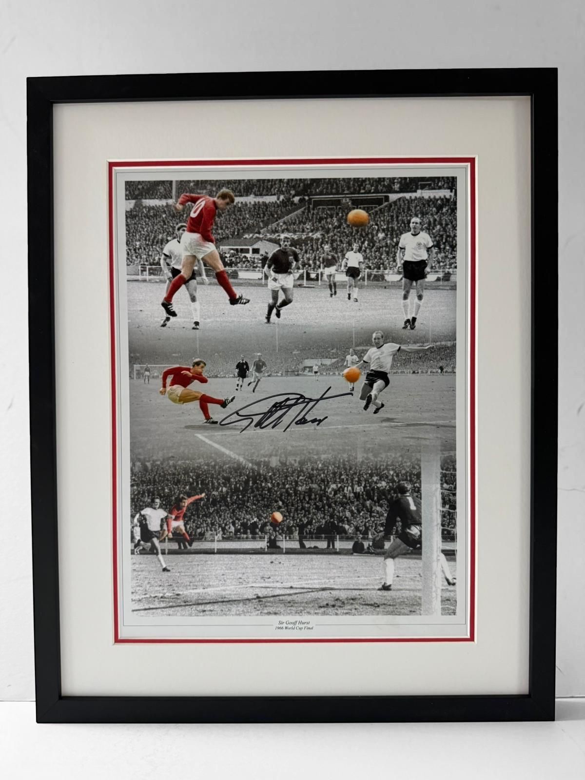 * NEW * Geoff Hurst Signed 1966 World Cup Winners Frame with COA