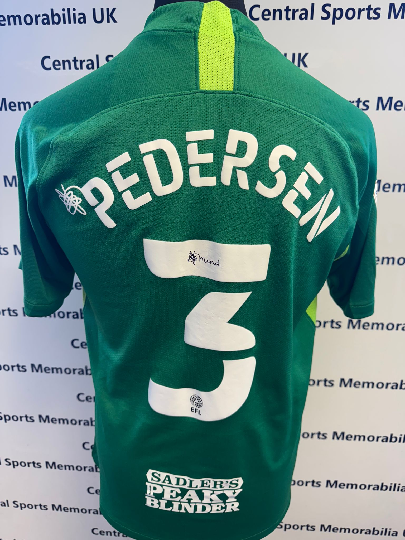 Kristian Pedersen Match Worn 2020-2021 Match Worn Birmingham City Shirt