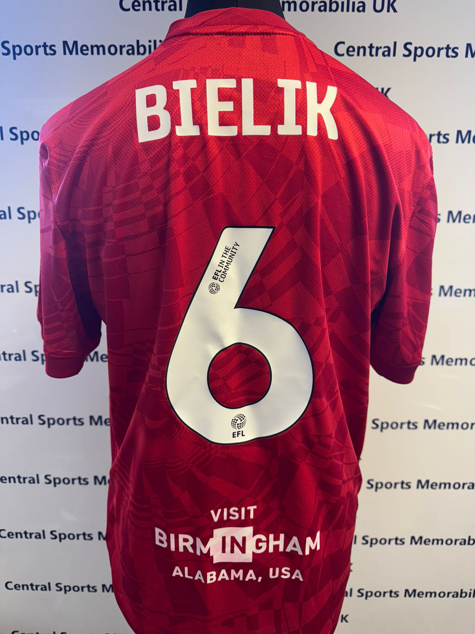 Krystian Bielik Match Issue Birmingham City Shirt 2025-2026