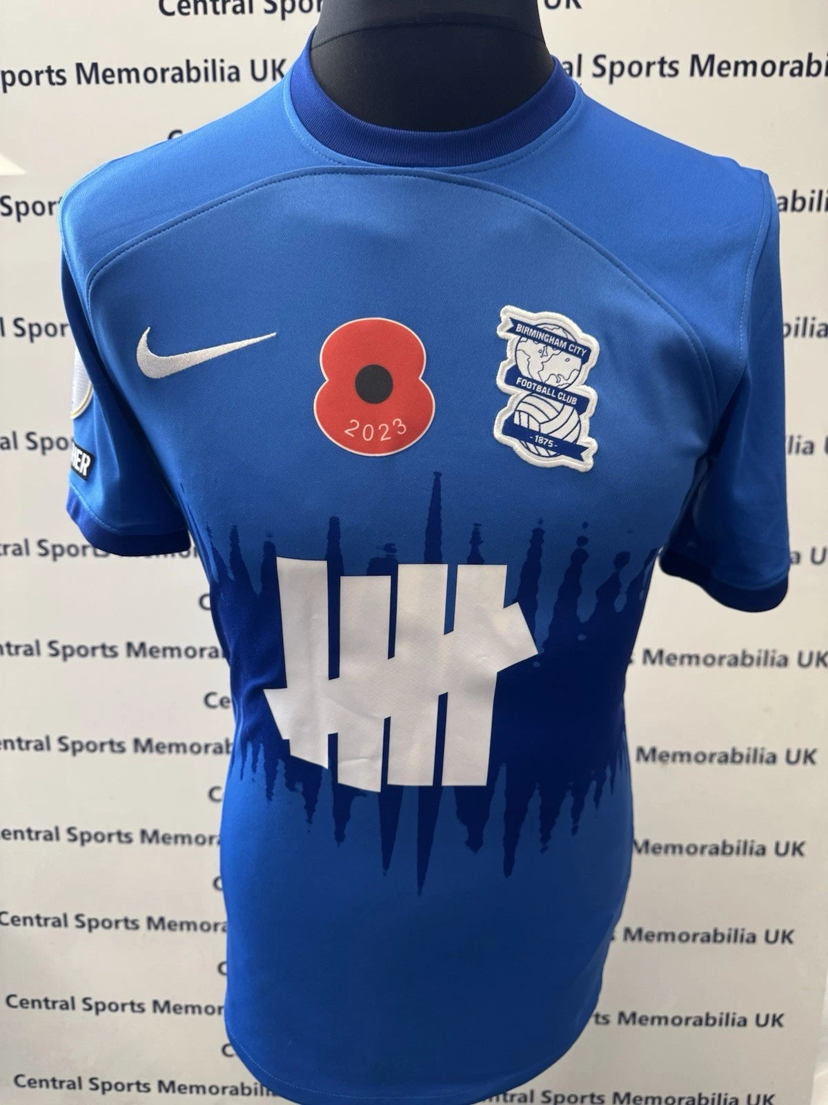 KOJI MIYOSHI BIRMINGHAM CITY MATCH WORN POPPY FOOTBALL SHIRT 04/11/23