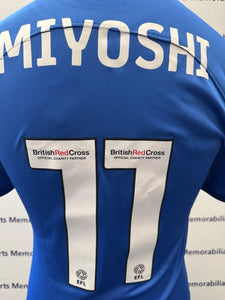 KOJI MIYOSHI BIRMINGHAM CITY MATCH WORN POPPY FOOTBALL SHIRT 04/11/23