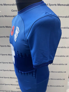 KOJI MIYOSHI BIRMINGHAM CITY MATCH WORN POPPY FOOTBALL SHIRT 04/11/23