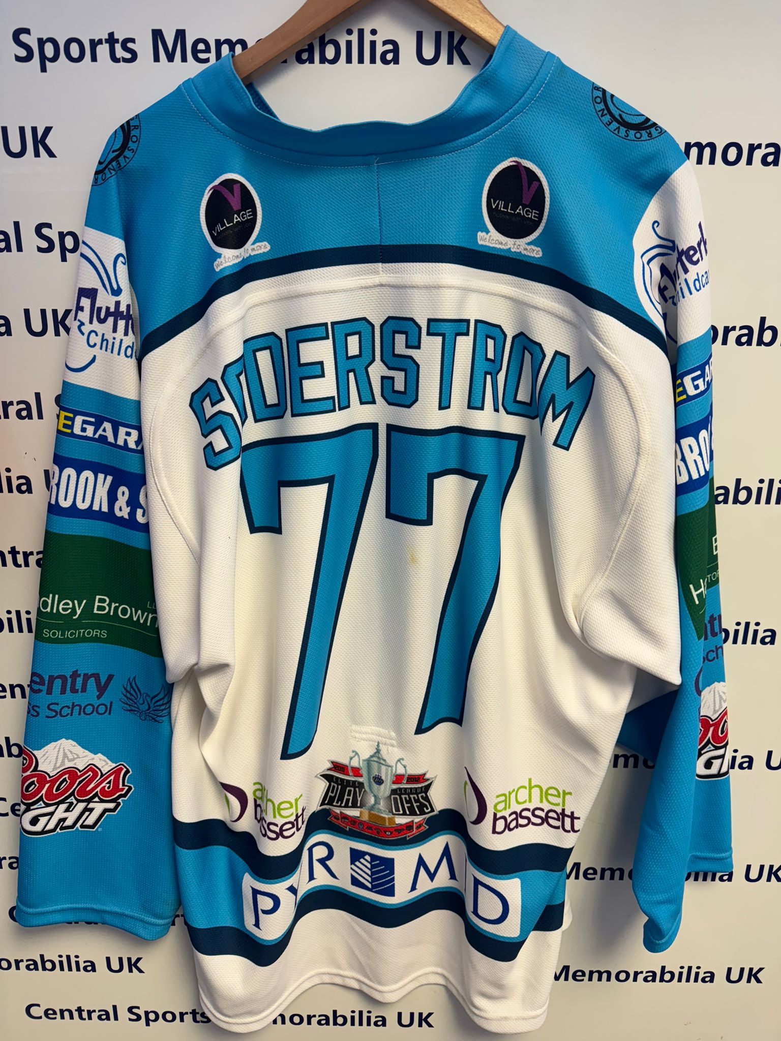 Matty Soderstrom Game Worn Jersey with fight strap