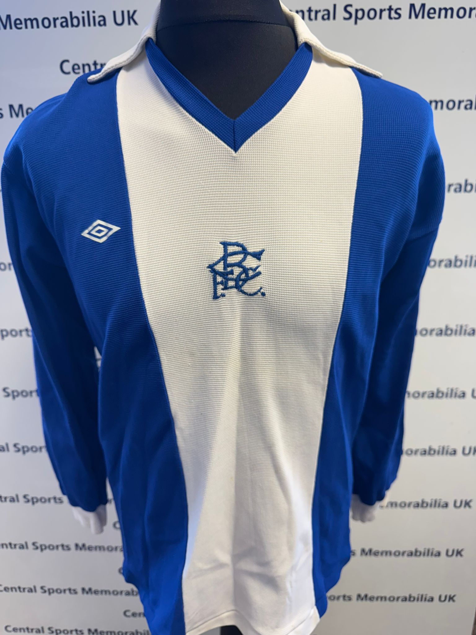 1975-1976 Match Worn Birmingham City Original 'Penguin' Shirt - Long sleeve number 9