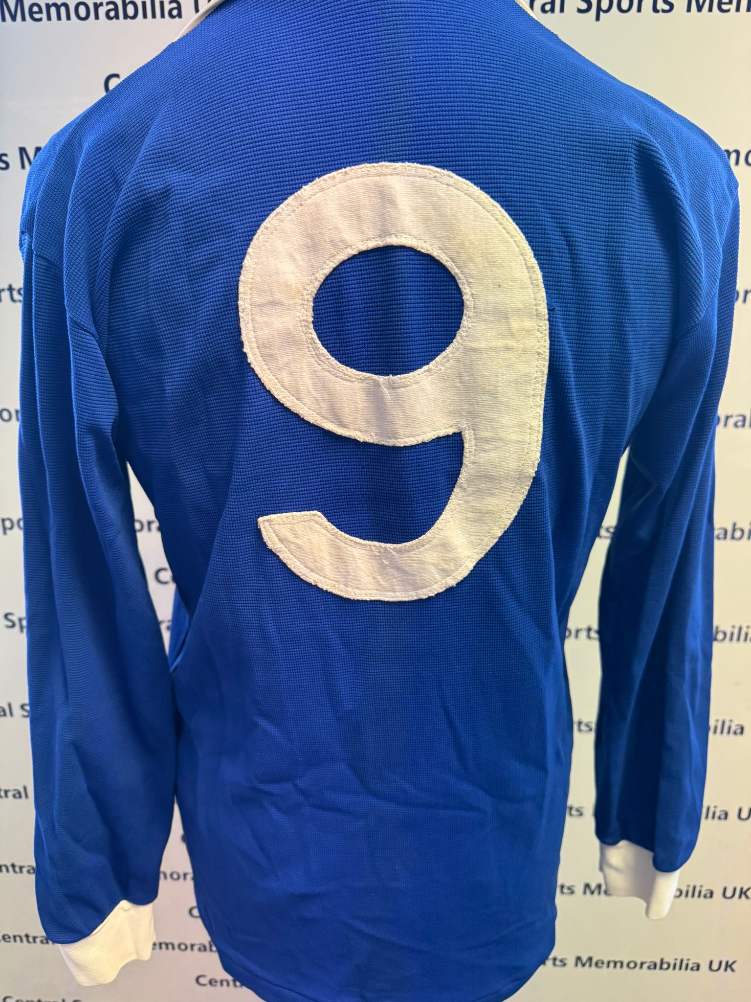 1975-1976 Match Worn Birmingham City Original 'Penguin' Shirt - Long sleeve number 9