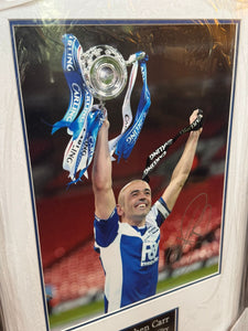 Stephen Carr Carling Cup signed Birmingham City frame. On the pitch!