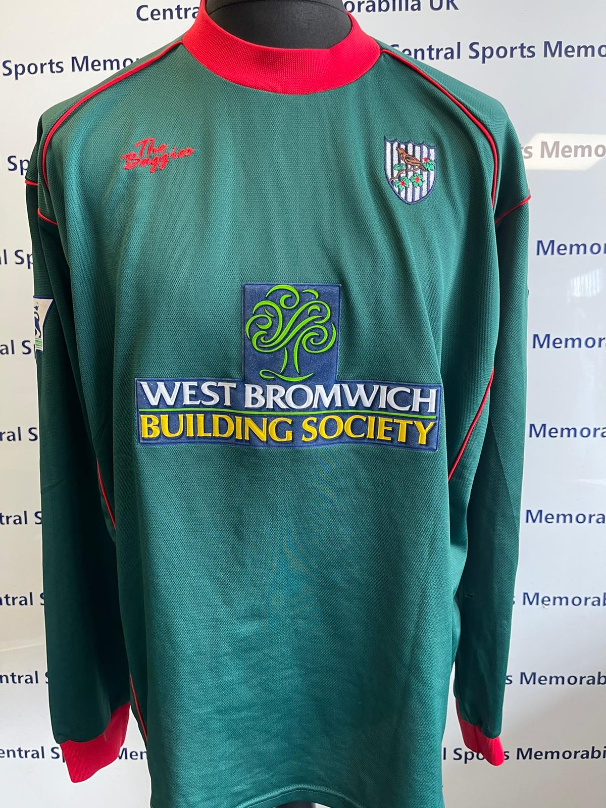 Russell Hoult West Bromwich Albion Premier League Match Worn Shirt Signed with COA
