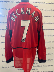 David Beckham Match Worn Shirt vs Birmingham at St. Andrews 04/02/03