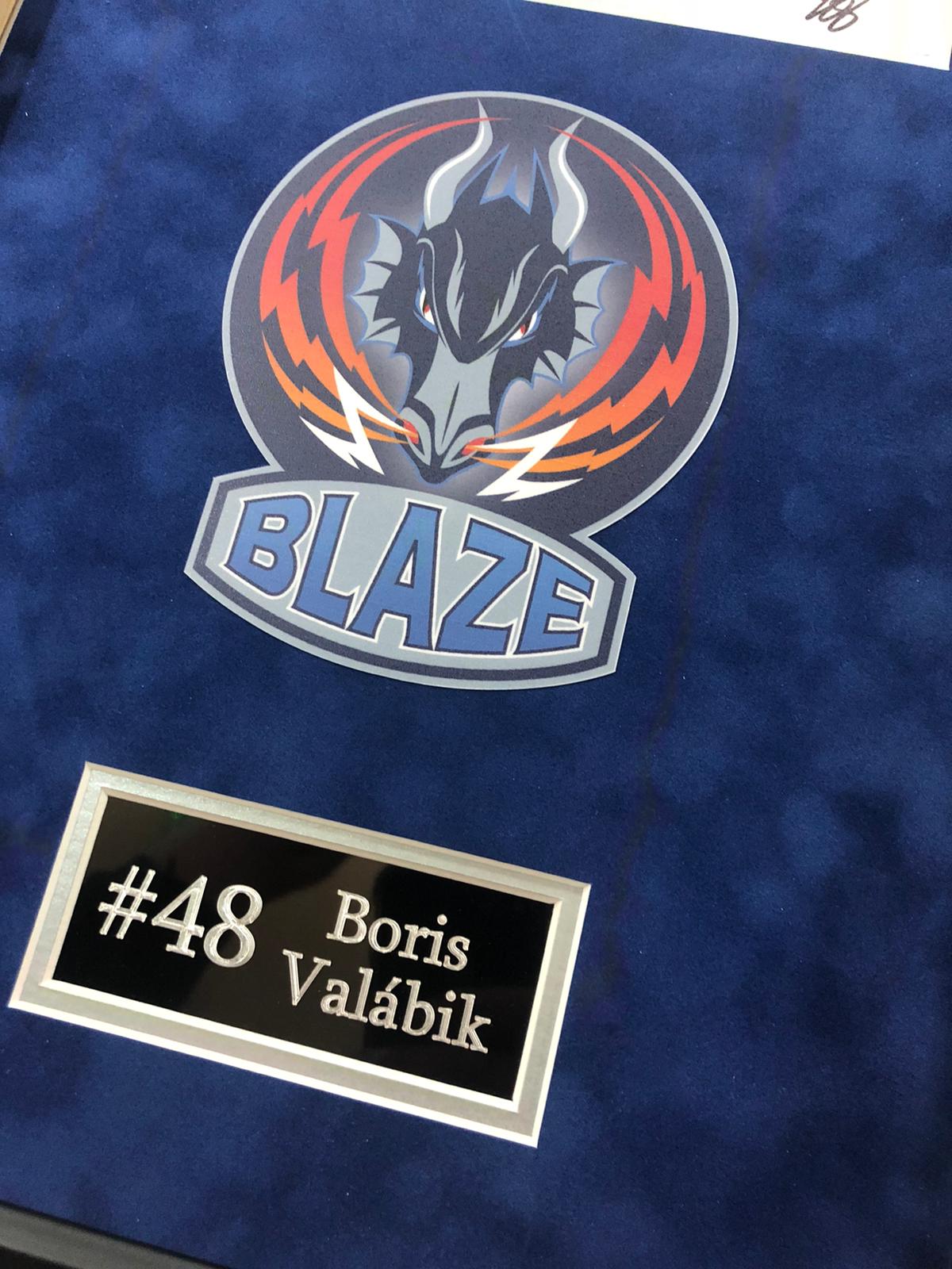 Boris Valabik Coventry Blaze Signed Frame