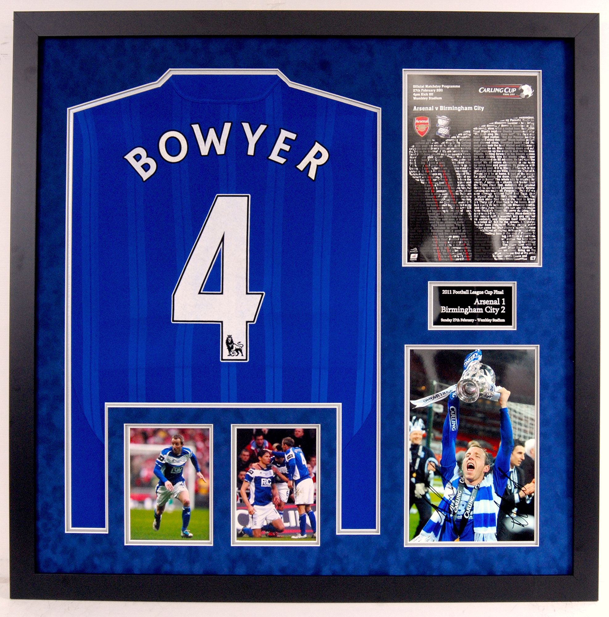 Lee Bowyer, Birmingham City Carling Cup Winner 2011 - Signed.  Free UK shipping