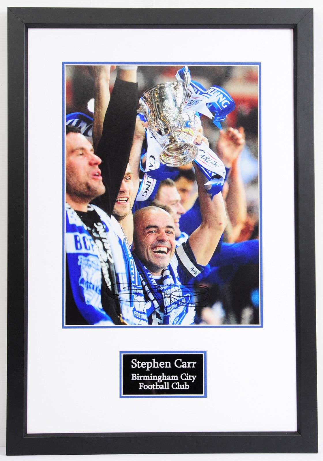 Stephen Carr Carling Cup signed Birmingham City frame.