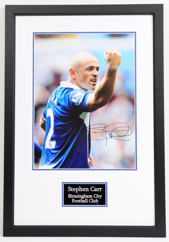 Stephen Carr "Hello There" Signed and Framed vs Aston Villa