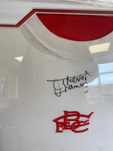 Trevor Francis signed and framed rare red Birmingham City Penguin shirt