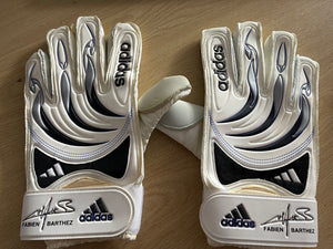 Fabian Barthez Personlised and Signed Goalkeeper Gloves