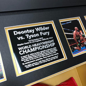 Tyson Fury Signed Glove and Framed vs Wilder - Unfinished Business!