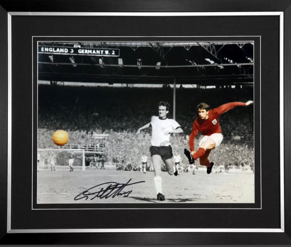 SALE! Sir Geoff Hurst Hand Signed and Framed England Picture