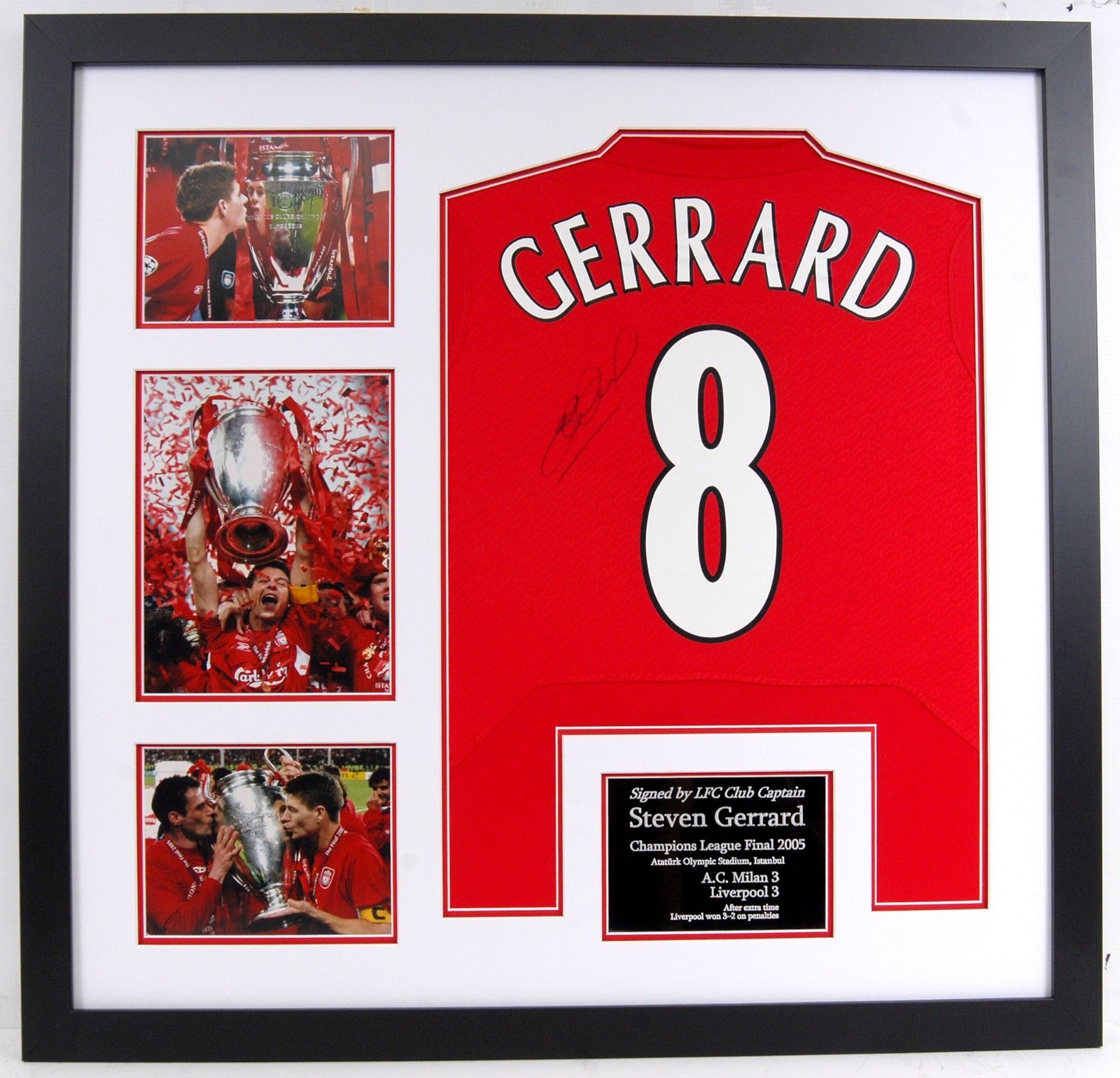 Steven Gerrard Signed Liverpool Shirt - 2005 Champions League Final
