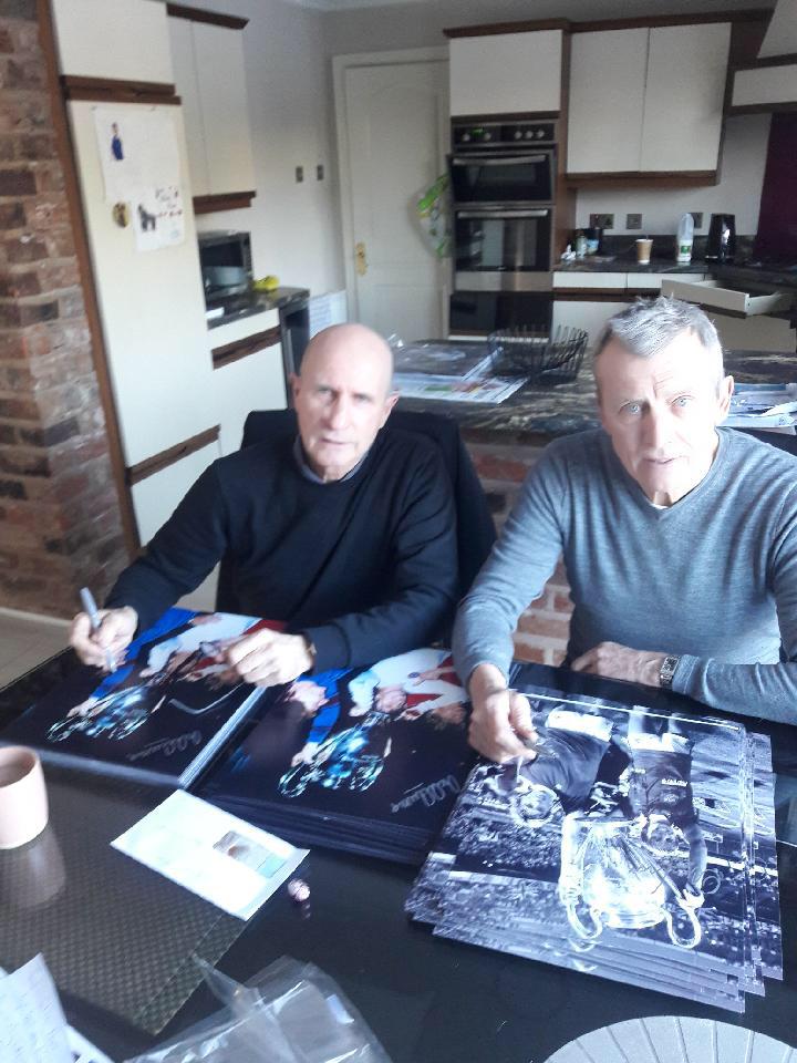 Gordon Cowans and Tony Morley Aston Villa European Champions 1982 - Signed Frame