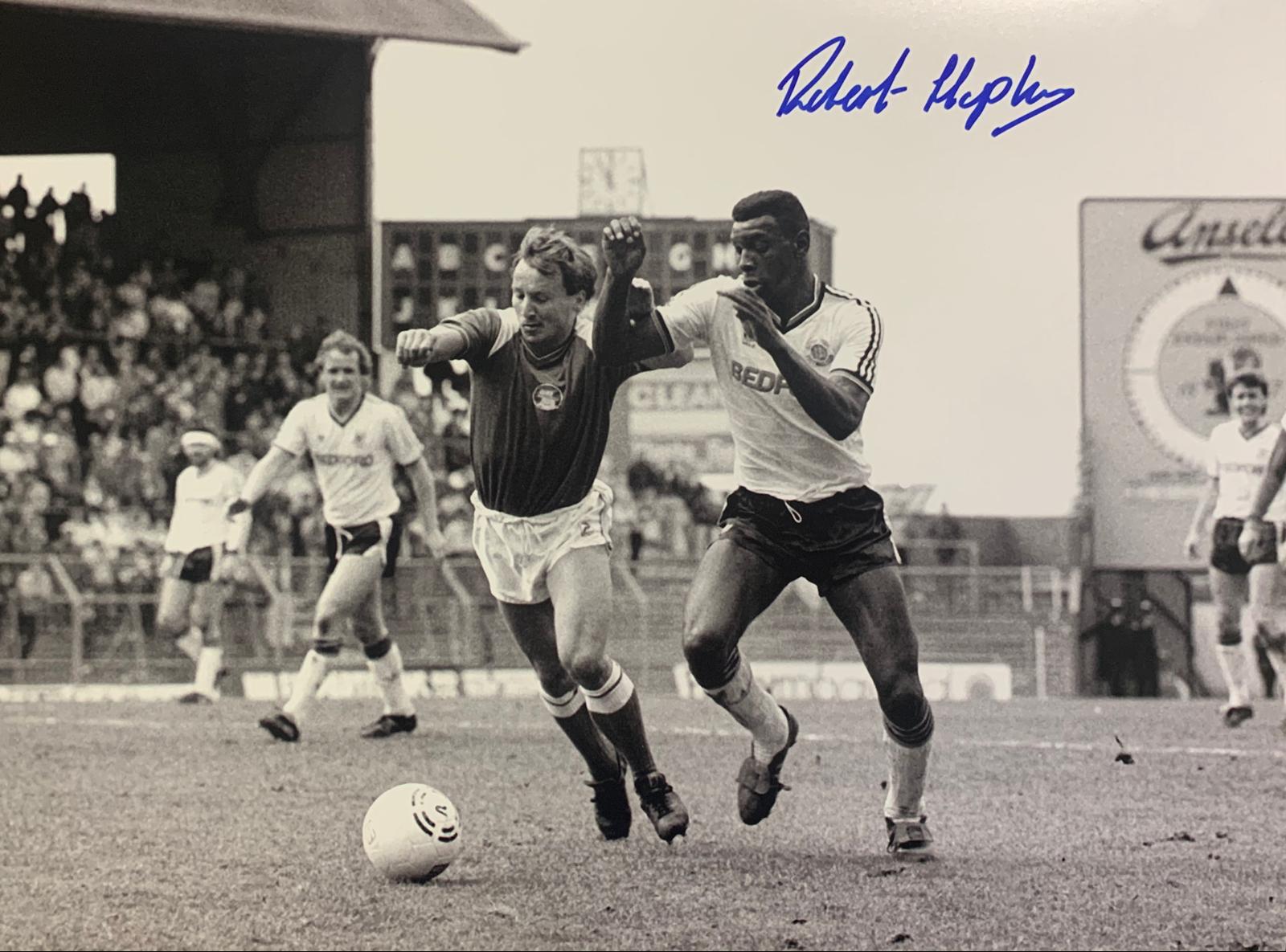 Robert Hopkins Birmingham City Signed 16 x 12" Black and White Photo with COA