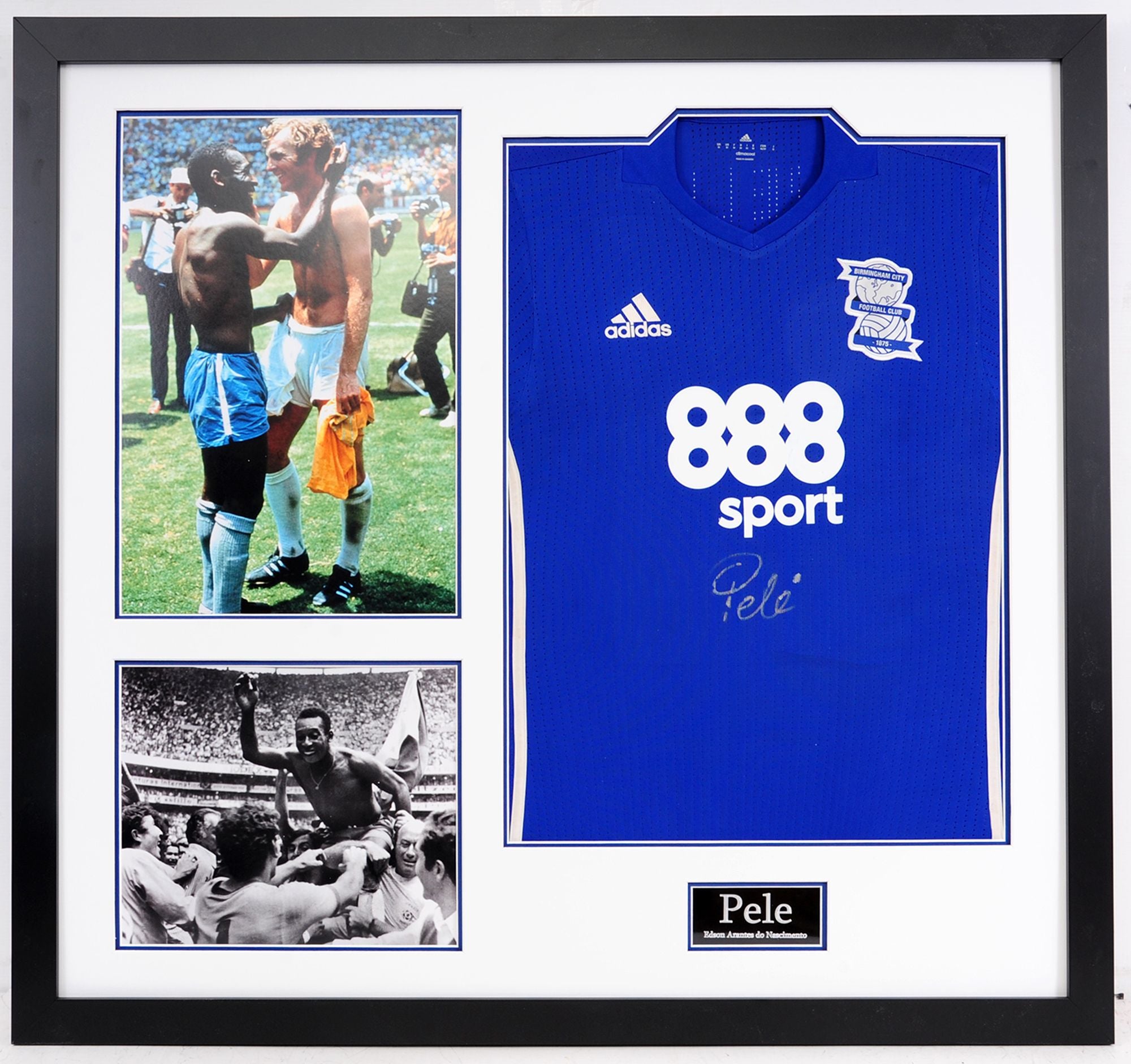 Pele Signed and Framed Birmingham City Shirt - Incredible piece