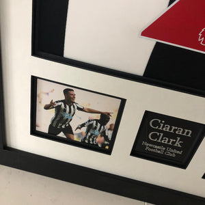 Ciaran Clark Signed and Framed Newcastle United Shirt - with fully signed COA