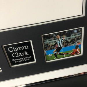 Ciaran Clark Signed and Framed Newcastle United Training Shirt - with full COA